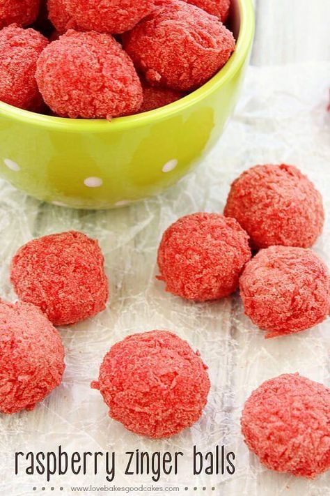 Zinger Recipe, Zinger Cake, Raspberry Zinger Cake, Raspberry Zinger, Cookie Ball, Popular Snacks, Dessert Dips, Cupcake Cake, Balls Recipe