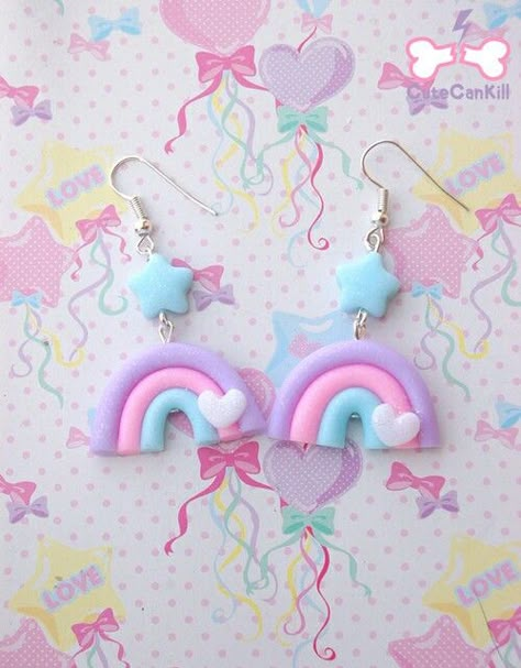 Kei Jewelry, Crea Fimo, Diy Crafts Bookmarks, Clay Keychain, Polymer Clay Flower Jewelry, Diy Earrings Polymer Clay, Tanah Liat, Handmade Clay Jewelry, Clay Diy Projects