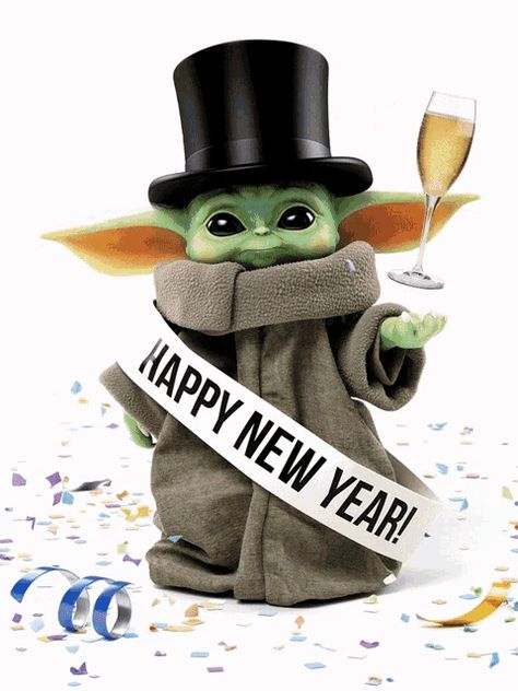 Baby Yoda New Years Eve2020 GIF - BabyYoda Yoda NewYearsEve2020 - Discover & Share GIFs Yoda Gif, Yoda Pictures, Happy New Year Baby, Yoda Art, Yoda Images, Yoda Meme, Yoda Wallpaper, Yoda Funny, Happy New Year Gif