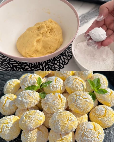 Soft Lemon Biscuits Recipe - Greenku Recipes Nougat Recipe, Lemon Biscuits, Easy Biscuit Recipe, Dessert Mini, Homemade Bread Recipes Easy, Homemade Bread Easy, Jamie Oliver Recipes, Baked Rolls, Biscuits Recipe