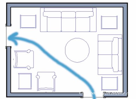 I have some serious living room furniture layout goals, so these living room furniture arrangement ideas with a TV, fireplace and sofas are coming in super handy. Definitely read these if you need help with your awkward living room layout with a fireplace in the corner. Who knew it was this easy to make your interior design look good? I'm so saving these home decor tips! Tv Window, Focal Point Living Room, Contemporary Family Rooms, Maine Cabin, Large Living Room Layout, Room Layout Design, Living Room Arrangement, Living Room Layouts, Tv Fireplace