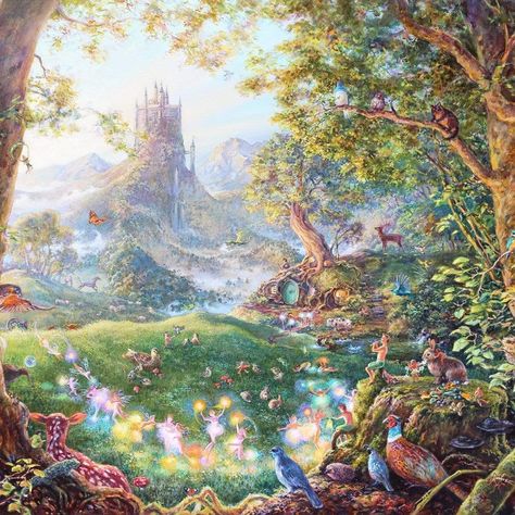 Fairy Tale Story, Fairy Kingdom, Kingdom Art, Castle Painting, Fairy Paintings, Magic Land, Fairy Tales For Kids, Fairy Artwork, My Fantasy World