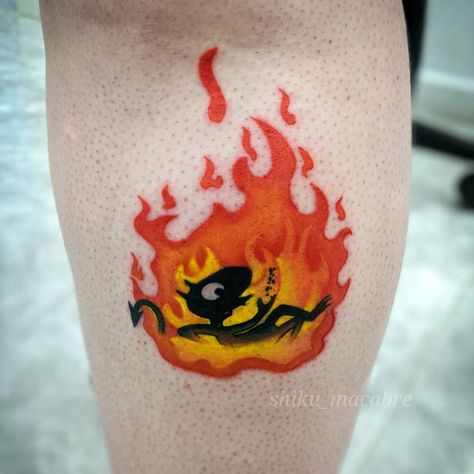 シク on Instagram: “😈▪︎Luci▪︎😈 Muchas gracias @icuckie 😍😍 . . . #tattoo #design #luci #desencanto #disenchantment #lucidesencanto #tattoocolor #funnytattoo…” Luci From Disenchantment Tattoo, Luci Disenchantment Tattoo, Disenchantment Tattoo, Luci Tattoo, Leg Tats, Colorful Tattoos, Cartoon Tattoo, Fire Tattoo, Burning Fire