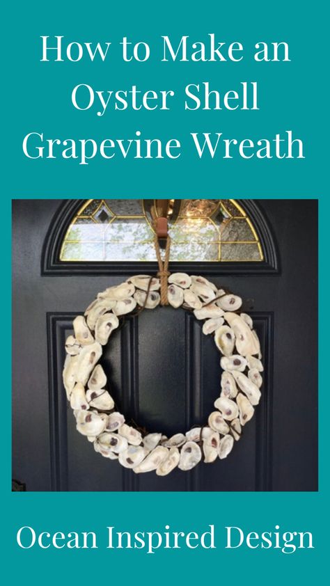 How To Make An Oyster Shell Wreath, Oyster Shell Wreaths, Oyster Shell Wreath Diy, Oyster Wreath Diy, Oyster Wreaths, Oysters Crafts, Oyster Ideas, Diy Oyster Shell, Oyster Wreath