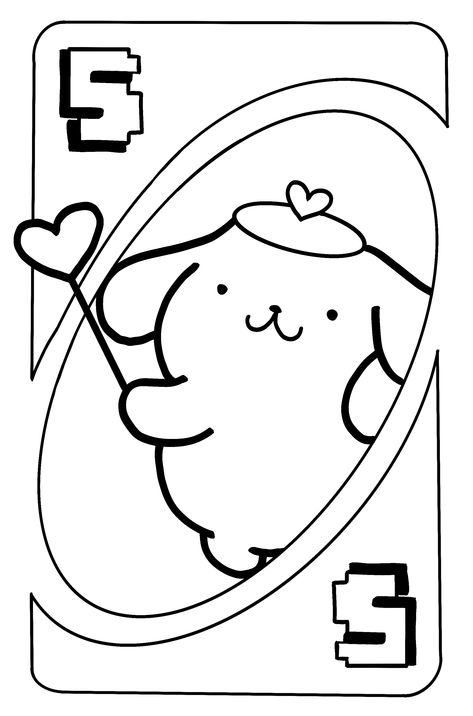 Hello Kitty Uno Cards Printable, Uno Drawing, Hello Kitty Uno Cards, Hello Kitty Uno, Hello Kitty Y2k, Uno Cards, Homemade Clay, Hello Kitty Crafts, Kitty Drawing