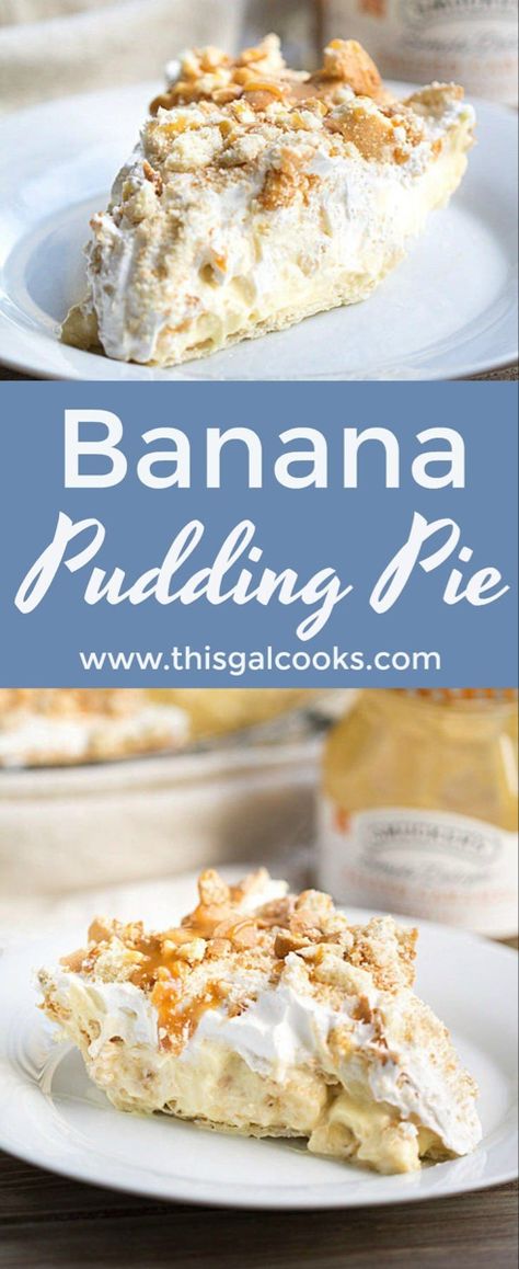 Best Ever Banana Pudding, Banana Pudding Pie Recipe, Puding Pisang, Banana Pudding Pie, Pudding Pie Recipes, Banana Pudding Pies, Keto Pudding, Banana Pudding Desserts, Chocolate Pie With Pudding