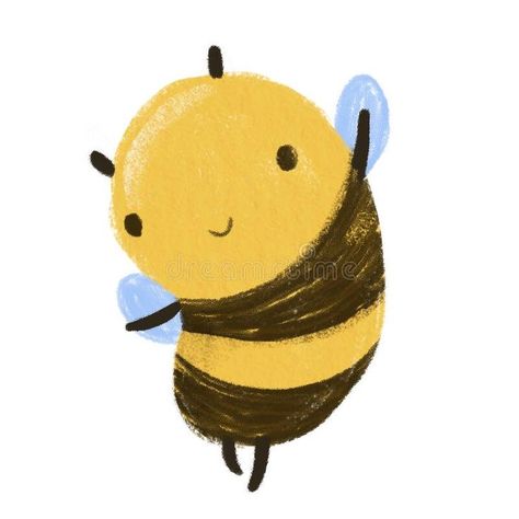 Bumble Bee Illustration Cute, Bee Illustration Cute, Bee Cute Drawing, Bee Character Design, Honey Doodle, Cute Bee Drawing, Welcome Drawing, Character Jobs, Cute Bee Illustration