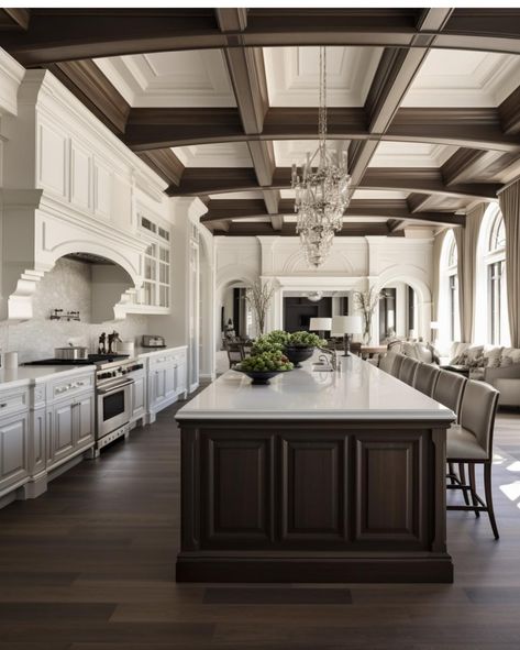 Old Money Interior Design, Old Money Interior, Mansion Decor, Double Island, Amazing Kitchens, Double Island Kitchen, Inspiring Homes, Dream Kitchens Design, Kitchen Colour Schemes