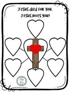 Jesus Crucifixion Activities For Kids, Jesus Died On The Cross Craft, Jesus Loves Me Coloring Pages For Kids, Jesus Loves Me Coloring Page, Jesus Dies On The Cross, Toddler Sunday School, Jesus Coloring Pages, 10 Commandments, Vbs Themes