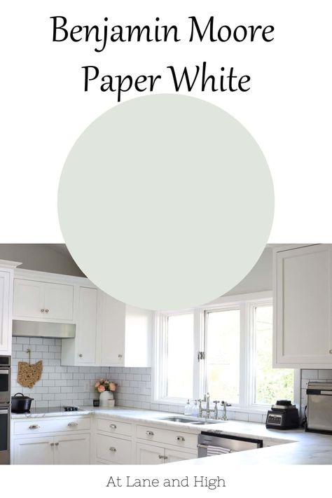 Benjamin Moore Paper White is a gorgeous off-white color that I used to paint my entire first floor with an open floor plan.  It's gorgeous and today I am sharing all the details and showing how it looks in my home. Benjamin Moore Cool Whites, Benjamin Moore Paint Colors White, Benjamin Moore Paper White, Paper White Benjamin Moore, Neutral Gray Paint, Best Gray Paint Color, Beige Paint Colors, Black Paint Color, Greige Paint Colors