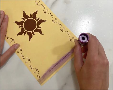 Disney DIY: Make a 'Tangled' Lantern at Home! | the disney food blog Homecoming Dance Decorations, Tangled Lanterns, Tangled Wedding, Lantern Template, Tangled Birthday Party, Rapunzel Birthday Party, Tangled Birthday, Rapunzel Party, Flameless Tea Lights