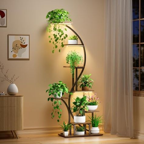 Tall Plant Stand Indoor, Indoor Plant Shelves, Tall Indoor Plants, Tall Plant, Corner Plant, Tall Plant Stands, Support Pour Plante, 3d Butterfly Wall Stickers, Support Plante