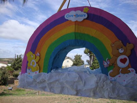 Care Bears inspired Pinata that I made. Carebear Trunk Or Treat, Carebear Pinata, Care Bear Trunk Or Treat, Care Bears Piñata, Care Bear Trunk Or Treat Ideas, Care Bear Pinata, Care Bears Birthday Party, Homecoming Floats, Care Bear Party