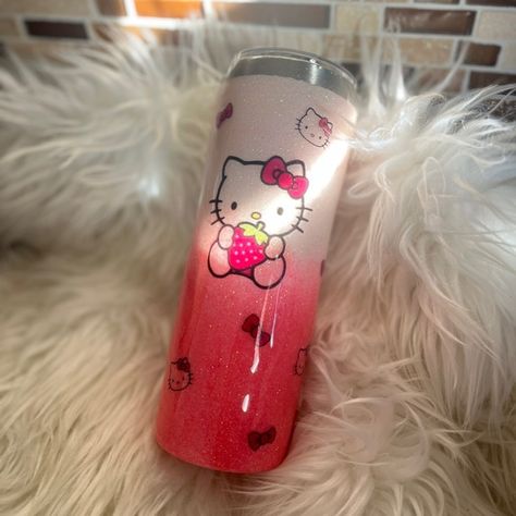 Hello Kitty Tumbler Hello Kitty Custom Cup, Hello Kitty Cup Designs, Hello Kitty Epoxy Tumbler, Hello Kitty Tumbler Cups, Hello Kitty Tumblr, Hello Kitty Cup, Hello Kitty Tumbler, Starbucks Cup Art, Girly Christmas Gifts