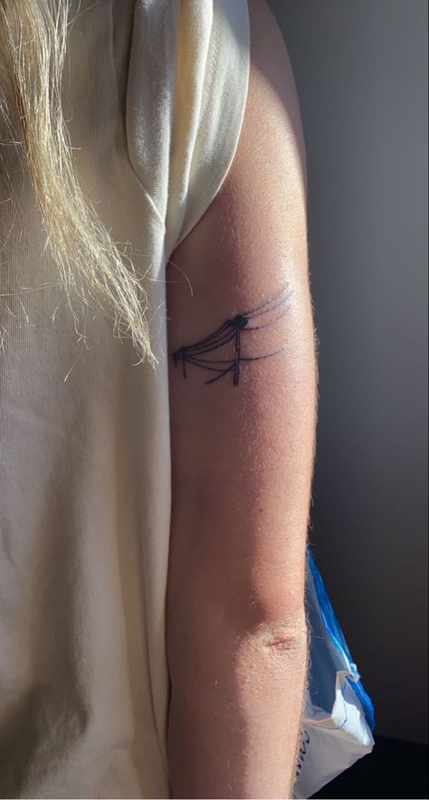 got this on my tricep and i absolutely love it! Power Lines Tattoo, Lines Tattoo, Power Lines, Ink Ideas, Line Tattoos, Triangle Tattoo, Tatting, Love It, Tattoo Ideas