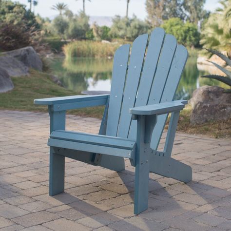 Outdoor Belham Living Seacrest Cottage All Weather Resin Adirondack Chair - Capri Blue Backyard Entertainment, Rustic Chairs, Desk Office Design, Wood Adirondack Chairs, Adirondack Chairs Patio, Fire Pit Chairs, Hood Canal, Industrial Dining Chairs, Textile Tapestry