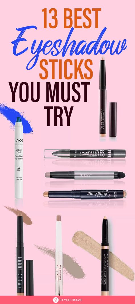 Best Eye Shadow Sticks, Eye Shadow Pencil, Best Highlighter Stick Makeup, Eye Shadow Stick Tutorial, Julep Eyeshadow Stick Looks, Eyeshadow Stick Tutorial, Eye Shadow Stick, Best Liquid Eyeshadow, Stick Eyeshadow