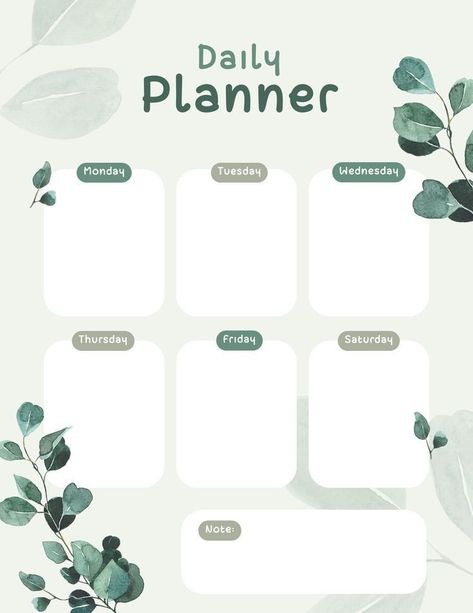 Nature Minimalist, Weekly Planner Free, Planner Writing, Planner Setup, Notebook Templates, Small Business Planner, Weekly Planner Template, Daily Planner Printable, Schedule Design