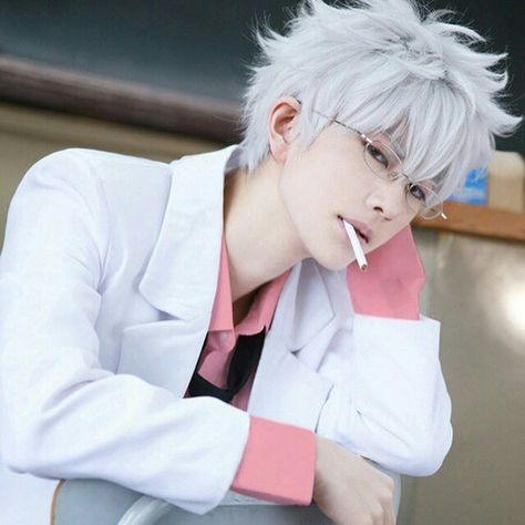 Sakata Gintoki - Gintama (KumaQi) Gintoki Cosplay, Ginpachi Sensei, Gintama Cosplay, Sorachi Hideaki, Hakken Ryou, Sakata Gintoki, Cosplay Boy, Cosplay Cute, School Scrapbook