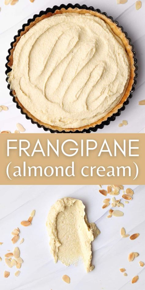 Almond Croissant Filling, Croissant Filling, French Pastry Recipes, Pastries To Make, Almond Cream Recipe, Frangipane Recipe, Frangipane Cake, Almond Tarts, Bakewell Tart Recipe