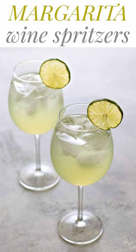 White Wine Drinks Cocktails, White Wine Mixed Drinks, Drinks With White Wine, Wine Spritzer Recipe, Margarita Mix Drinks, Wine Margarita, Summer Appetizer Recipes, White Wine Spritzer, Spritzer Recipes