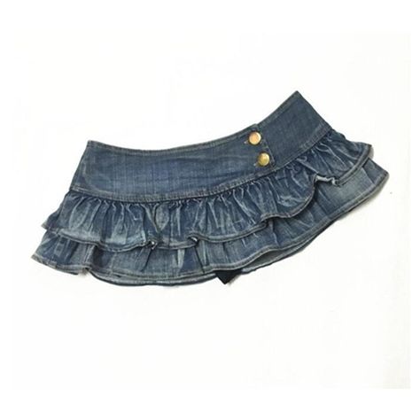 |14:771#denim skirt;5:100014064|14:771#denim skirt;5:361386|14:771#denim skirt;5:361385 Low Waist Denim Skirt, Ruffles Cake, Mini Skirts Fashion, Harajuku Clothes, Skirt Streetwear, Jean Skirts, Mini Denim Skirt, Micro Skirt, Skirt Y2k