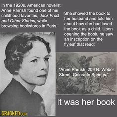 Jack Frost and Other Stories (29 Mind-Blowing Coincidences You Won't Believe Happened) Funny Facts Mind Blowing, Creepy History, Creepy Facts, After Life, Interesting Information, True Facts, The More You Know, History Facts, Colorado Springs