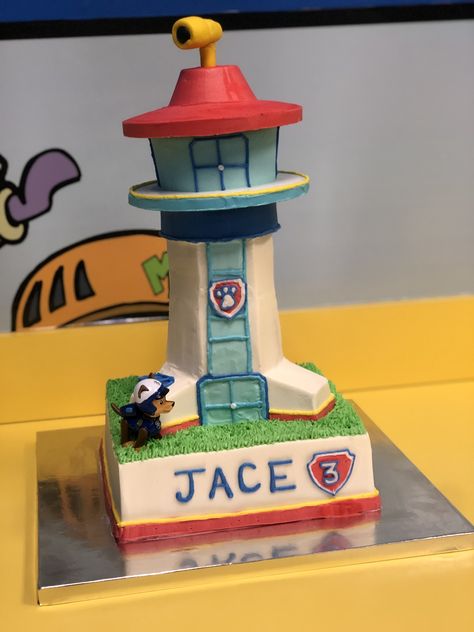 Paw Patrol Lookout Cake, Paw Patrol Tower Cake, Paw Patrol Lookout Tower, Paw Patrol Tower, Paw Patrol Lookout, Tower Cake, Cake Kids, Lookout Tower, Cake Topper Tutorial