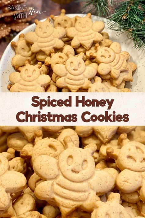 Honey Cookies Recipe, Spiced Honey, Cookie Recipe Video, Honey Cookies, Baking With Honey, Best Christmas Cookies, Thanksgiving Dishes, Cookie Do, Spice Cookies