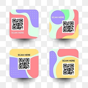 Qr Code Display Ideas, Cool Qr Code Design, Square Sticker Design, Qr Code Sticker Design, Qr Code Design Creative, Qr Code Poster Design, Qr Code Design Ideas, Qr Code Illustration, Cute Qr Codes