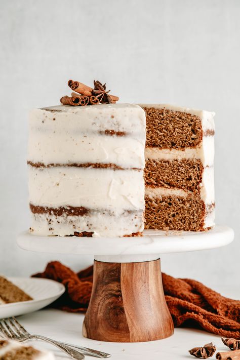 Spice Cake With Brown Butter Frosting - Cashmere & Cocktails Spice Cake With Brown Butter Frosting, Wedding Spice Cake, Buttermilk Spice Cake, Brown Butter Spice Cake, Maple Spice Cake, Ginger Spice Cake, Best Spice Cake Recipe, Spice Cake Recipes From Scratch, Thanksgiving Bites