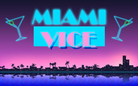 Miami Vice by Gigante87 on DeviantArt Miami Vice Wallpaper, Miami Vice Party, Miami Vice Theme, Miami Wallpaper, Rally Idea, City Party, Adidas Art, In The Air Tonight, Vaporwave Wallpaper