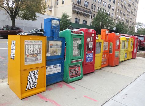 Urban Composting, Newspaper Stand, Compost Bins, Urban Intervention, Eco City, Telephone Booth, Vending Machines, Go To New York, Old Newspaper