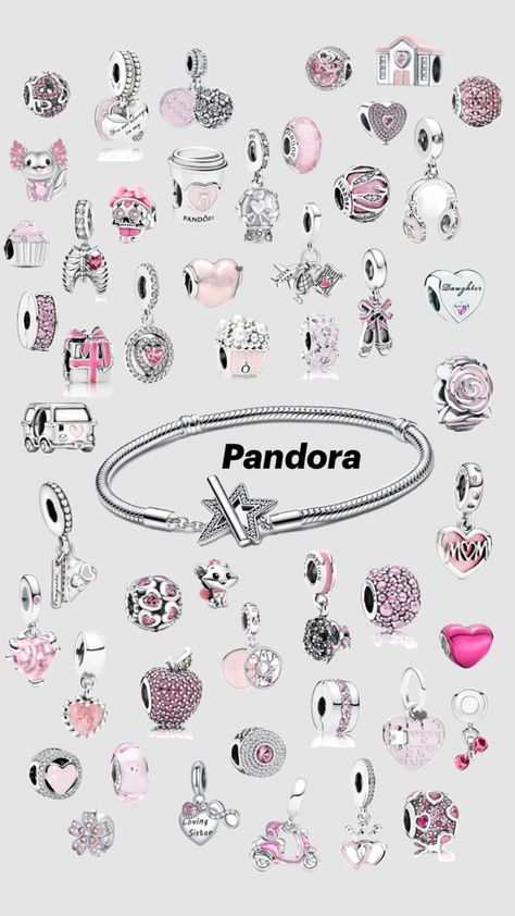 Pandora Bracelet Charms Ideas, Girly Bracelets, Pandora Bracelet Designs, Dope Jewelry Accessories, Pandora Jewelry Charms, Romantic Mood, Jewelry Accessories Ideas, Pandora Style, Pandora Bracelet Charms