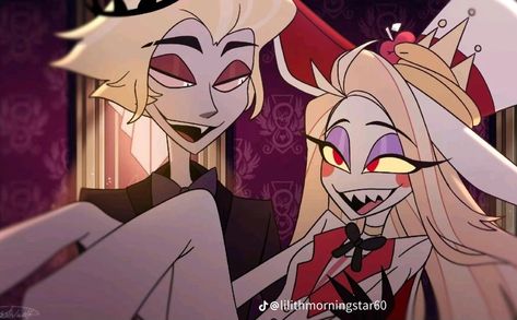 Lucilith Hazbin Hotel, Fem Lucifer Hazbin Hotel, Hazbin Hotel Genderbend, Female Lucifer, Lilith And Lucifer, Lucifer And Lilith, Lilith Lucifer, Monster Hotel, Lucifer Morningstar