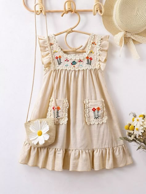 Frocks For Kids, Toddler Dresses, Baby Dress Design, Baby Dress Patterns, Kids Fashion Dress, Baby Frocks Designs, Shein Dress, Frock Design