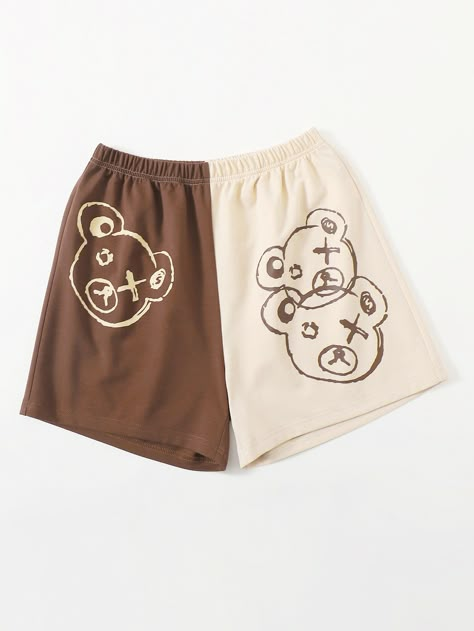 Graphic Shorts, Bear Graphic, Cartoon Bear, Trendy Plus Size Clothing, Really Cute Outfits, Cute Simple Outfits, Fashion Design Clothes, Girls Fashion Clothes, Teenage Fashion Outfits