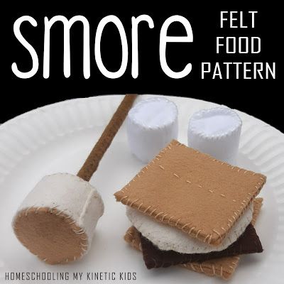 Smore Felt Food Pattern Felt Food Pattern, Marshmallow Sticks, Felt Food Patterns, Felt Cupcakes, Ayurveda Lifestyle, Food Pattern, Felt Play Food, Roasting Marshmallows, Food Patterns