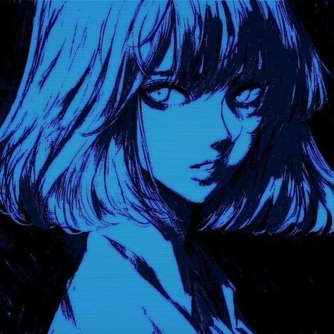 Numb Anime Pfp Icons, Webcore Wallpaper Desktop, Dark Blue Anime Pfp, Trippy Pfp, Dark Blue Pfp, Blue Anime Pfp, Pfp Aesthetic Dark, Cybercore Aesthetic, Blue Aesthetic Dark