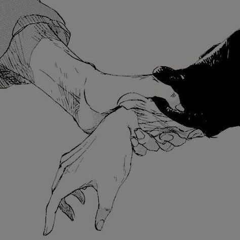 Hand Holding, Dark Anime, A Drawing, Art Drawings Sketches, Art Reference Poses, 그림 그리기, Dark Aesthetic, Dark Art, Aesthetic Art