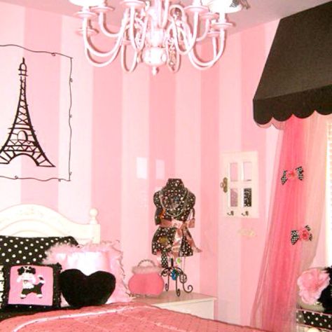 Victoria's Secret bedroom Paris Bedrooms, Paris Themed Bedroom, Paris Rooms, Glamourous Bedroom, Pink Bedroom For Girls, Paris Bedroom, Girls Room Ideas, Paris Themed, Pink Bedrooms