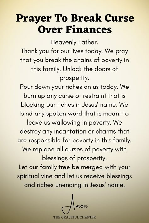 Prayer to break curse over finances Spiritual Meaning Behind Sneezing, Prayers To Remove Blockages, Curse Breaking Prayers, Prayers To Break Witchcraft, Prayers To Break Generational Curses, Prayer To Stop Cussing, Prayer Over Finances, How To Break A Curse On Yourself, Prayer For Generational Curses