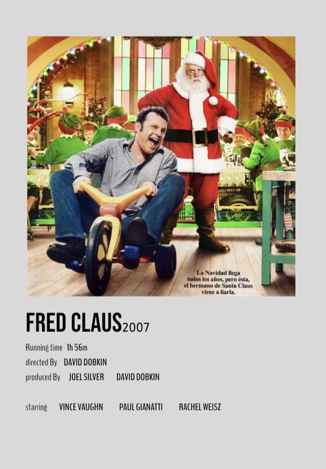 Fred Claus Movie, Fred Claus, Christmas Movie Marathon, Vince Vaughn, Holiday Movies, Rachel Weisz, Movie Marathon, Holiday Movie, Christmas Movie