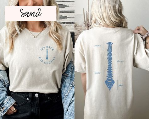 Chiropractic Gifts Ideas, Chiropractic T Shirt Ideas, Chiropractic Work Outfit, Chiropractic Outfit, Chiropractor Outfit, Chiropractic Shirts Design, Chiropractor Shirts, Chiropractic Aesthetic, Chiropractic Shirts