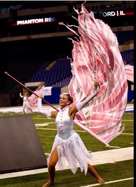 Phantom Regiment!  This is such a cool flag!!! Color Guard Tips, Color Guard Memes, Marching Band Quotes, Phantom Regiment, Color Guard Quotes, Color Guard Costumes, Color Guard Uniforms, Marching Band Problems, Marching Band Memes