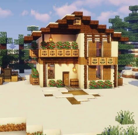 Minecraft Terakota House, Minecraft Mexican House, Minecraft Spanish Villa, Minecraft Balcony, Minecraft Beach, Acnh Idea, Description Ideas, Minecraft Modern City, Bangunan Minecraft