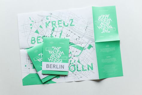 The Neighborhood Map on Behance Map Brochures, Experience Map, Cartography Map, Limited Color Palette, 3d Design Projects, Graphic Design Brochure, Event Branding, Restaurant Branding, Illustrated Map