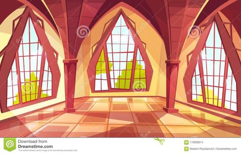 Windows Illustration, Gothic Palace, Palace Ballroom, Window Illustration, Museum Interior, Shaped Windows, Free Vector Backgrounds, Scenery Background, Yellow Sun