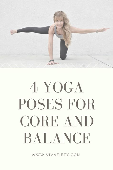 Keeping our abs and core strong becomes even more important as we age, to help support our backs and our balance. Here are four #yoga poses that will help. #core #abs #fitness #midlife Diy Yoga, Ashtanga Vinyasa Yoga, Yoga Ashtanga, Yoga Nature, Strength Yoga, Abs Fitness, Yoga Beginners, Sup Yoga, Yoga Iyengar