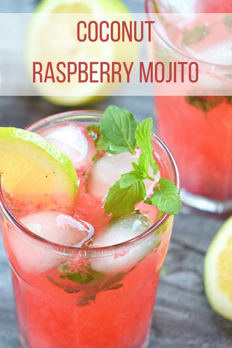 Tito's Raspberry Coconut Mojito, Raspberry Coconut Mojito, Raspberry Mojito Recipe, Dish Magazine, Benefits Of Eating Avocado, Columbian Recipes, Vegan Beverages, Beverages Recipes, Coconut Mojito